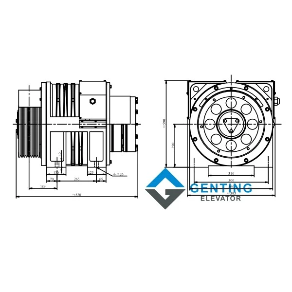 TORINDRIVE elevator traction machine ER6D drawing TORINDRIVE elevator traction machine ER6D drawing